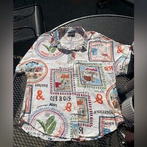 Colorful Graphic Women's Button Down Shirt